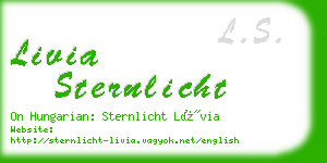 livia sternlicht business card